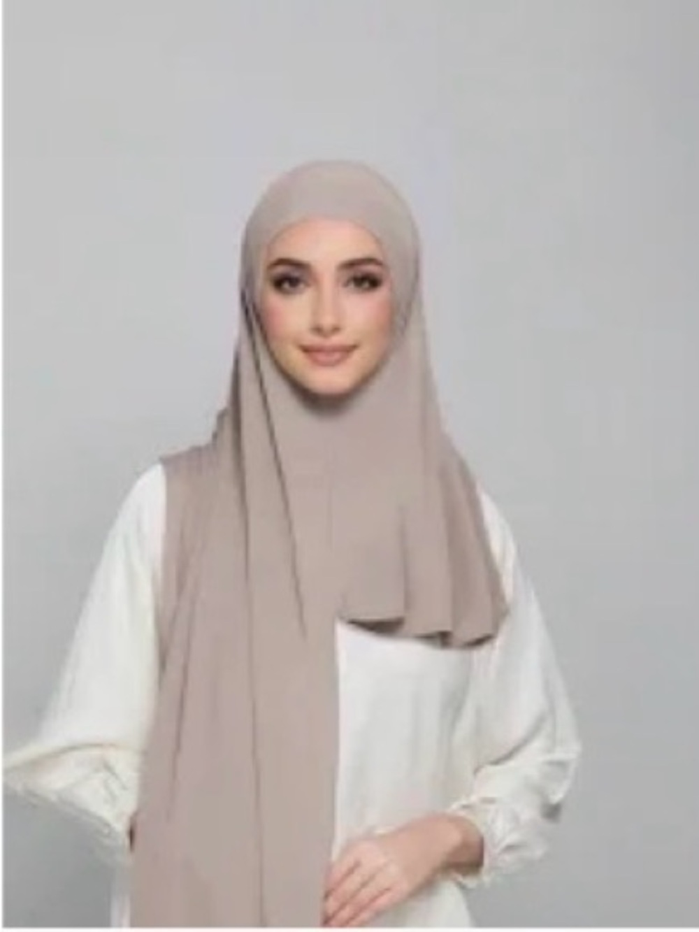 Women instant cotton jersey double stretch hijab plain